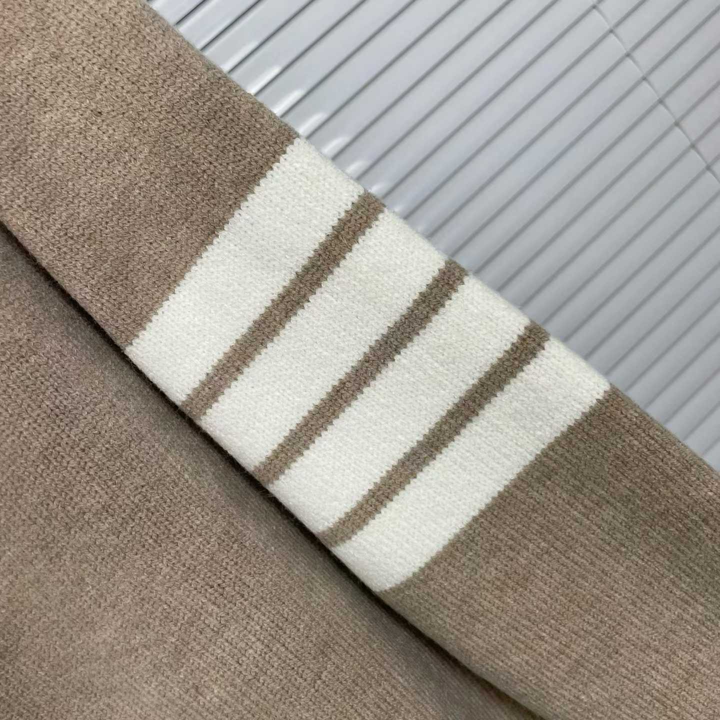 Thom Browne 4-Bar crewneck sweater available in various colors like grey, charcoal, navy, and beige