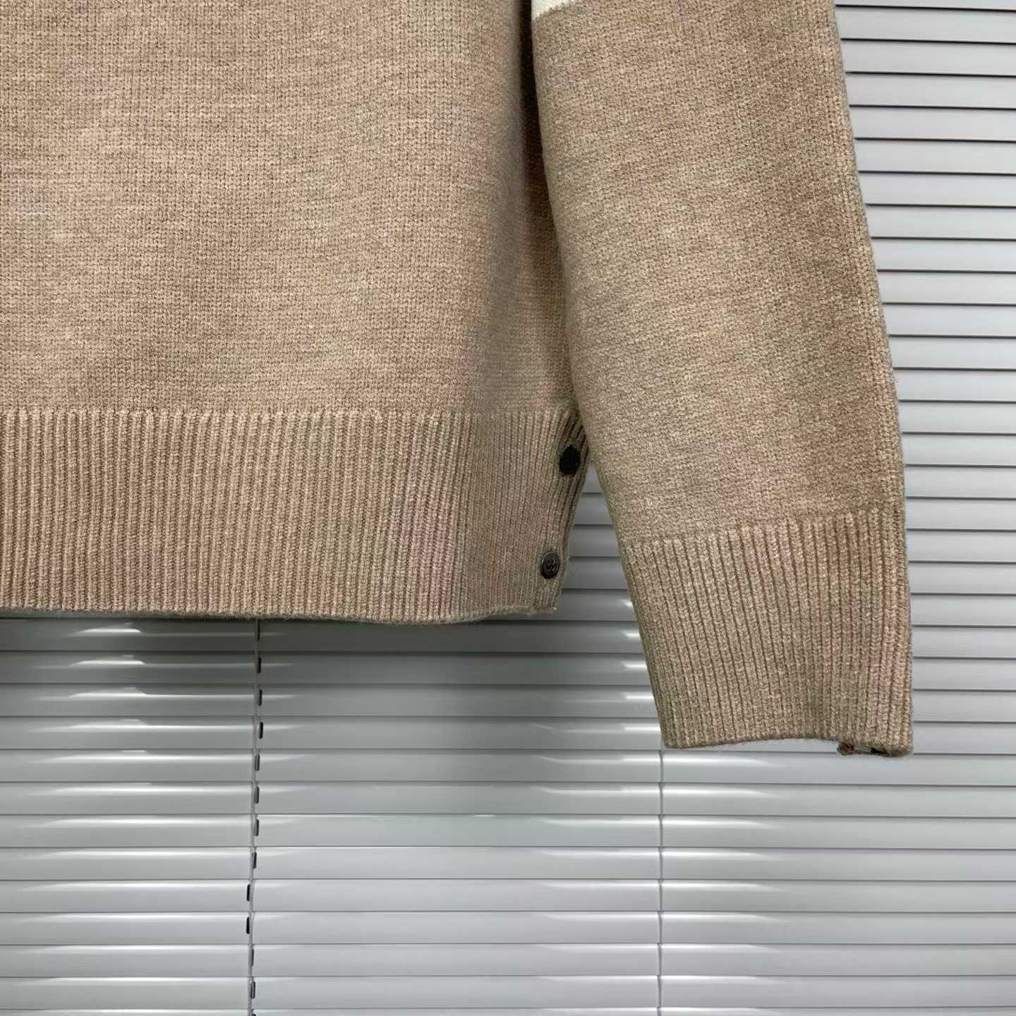 Thom Browne 4-Bar crewneck sweater available in various colors like grey, charcoal, navy, and beige