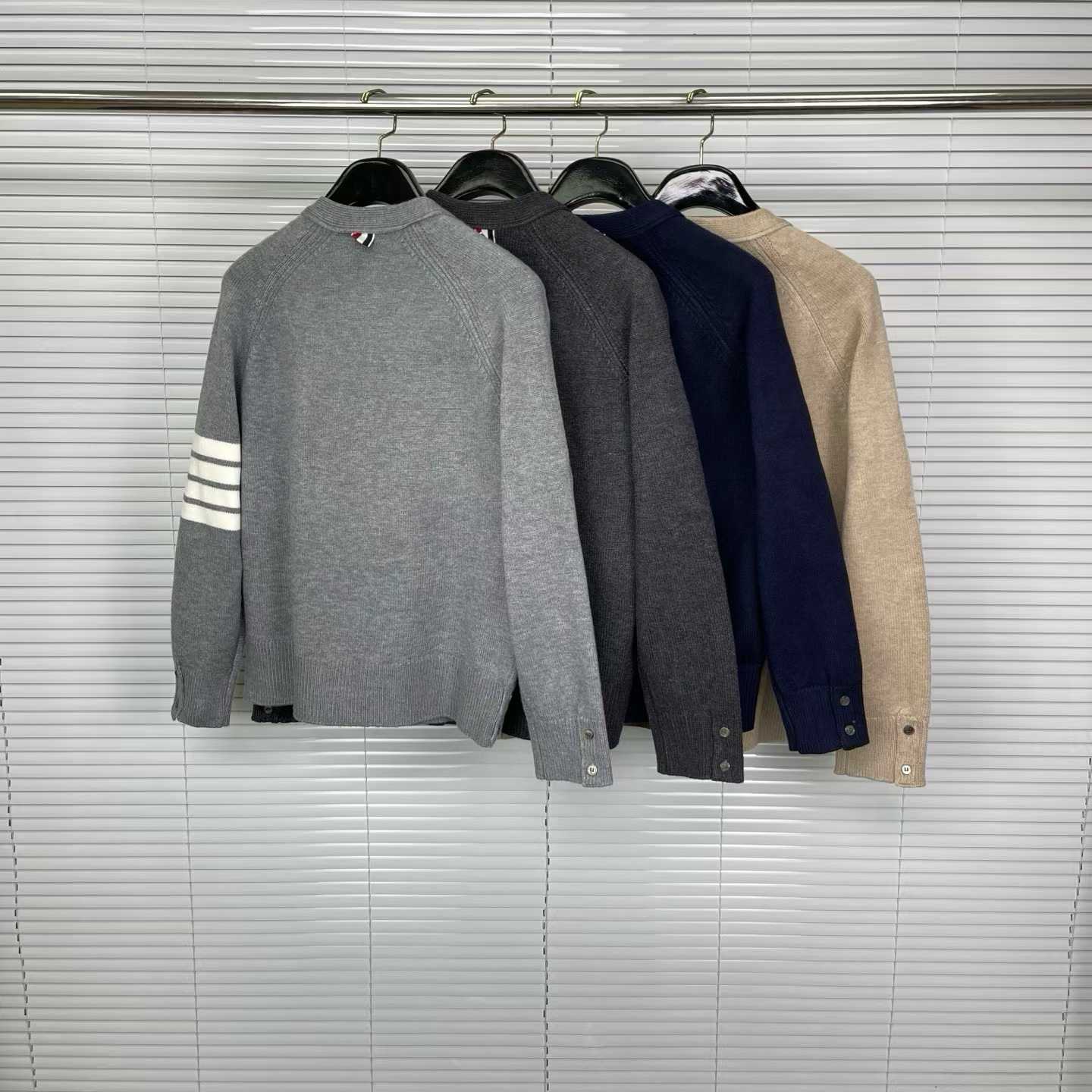 Thom Browne 4-Bar merino wool cardigan in various colors