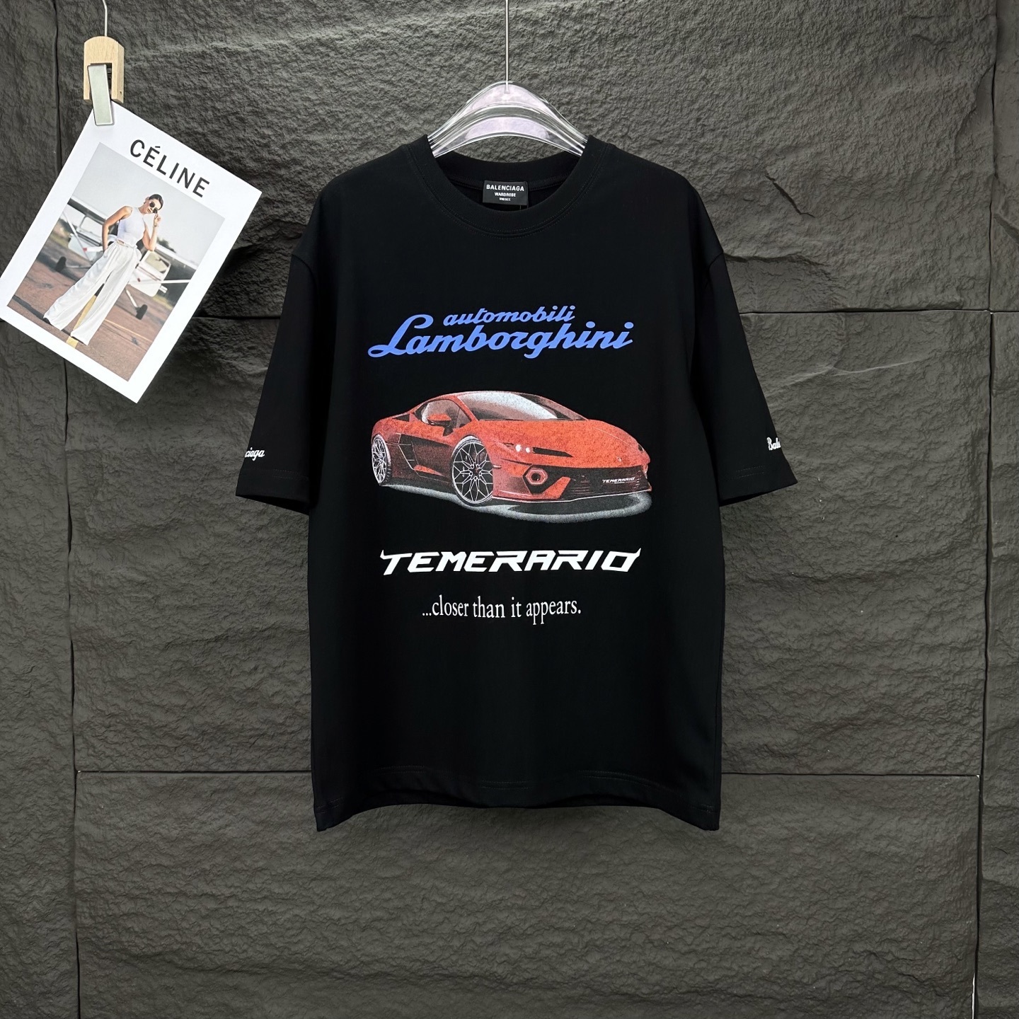 Balenciaga x Automobili Lamborghini cotton oversized t-shirt in black