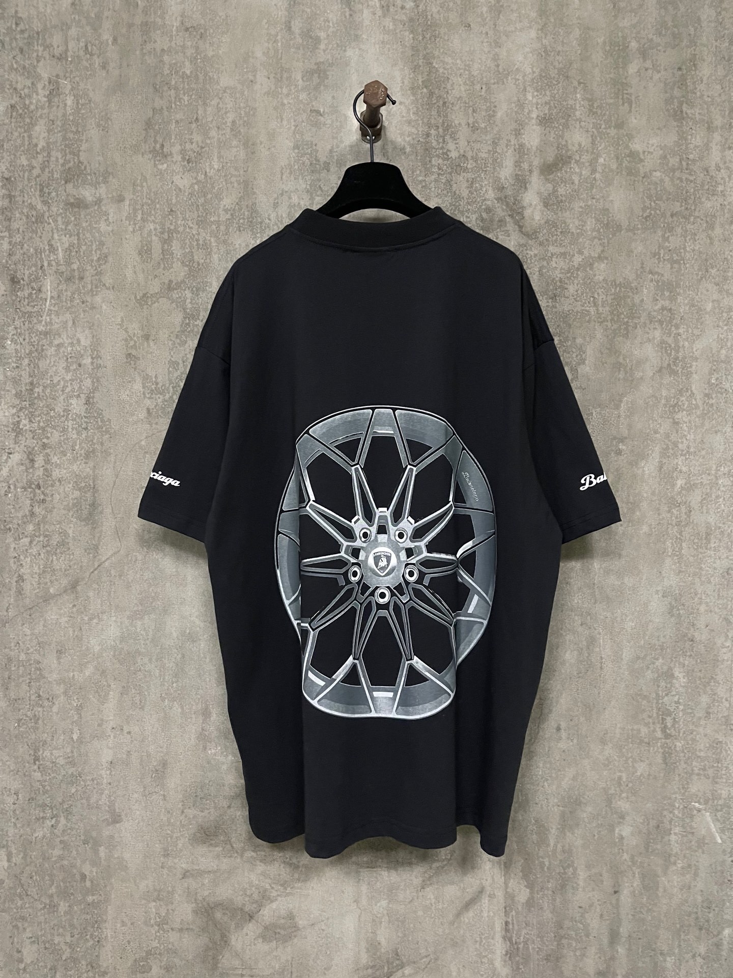 Balenciaga x Automobili Lamborghini oversized T-shirt in black dry cotton jersey