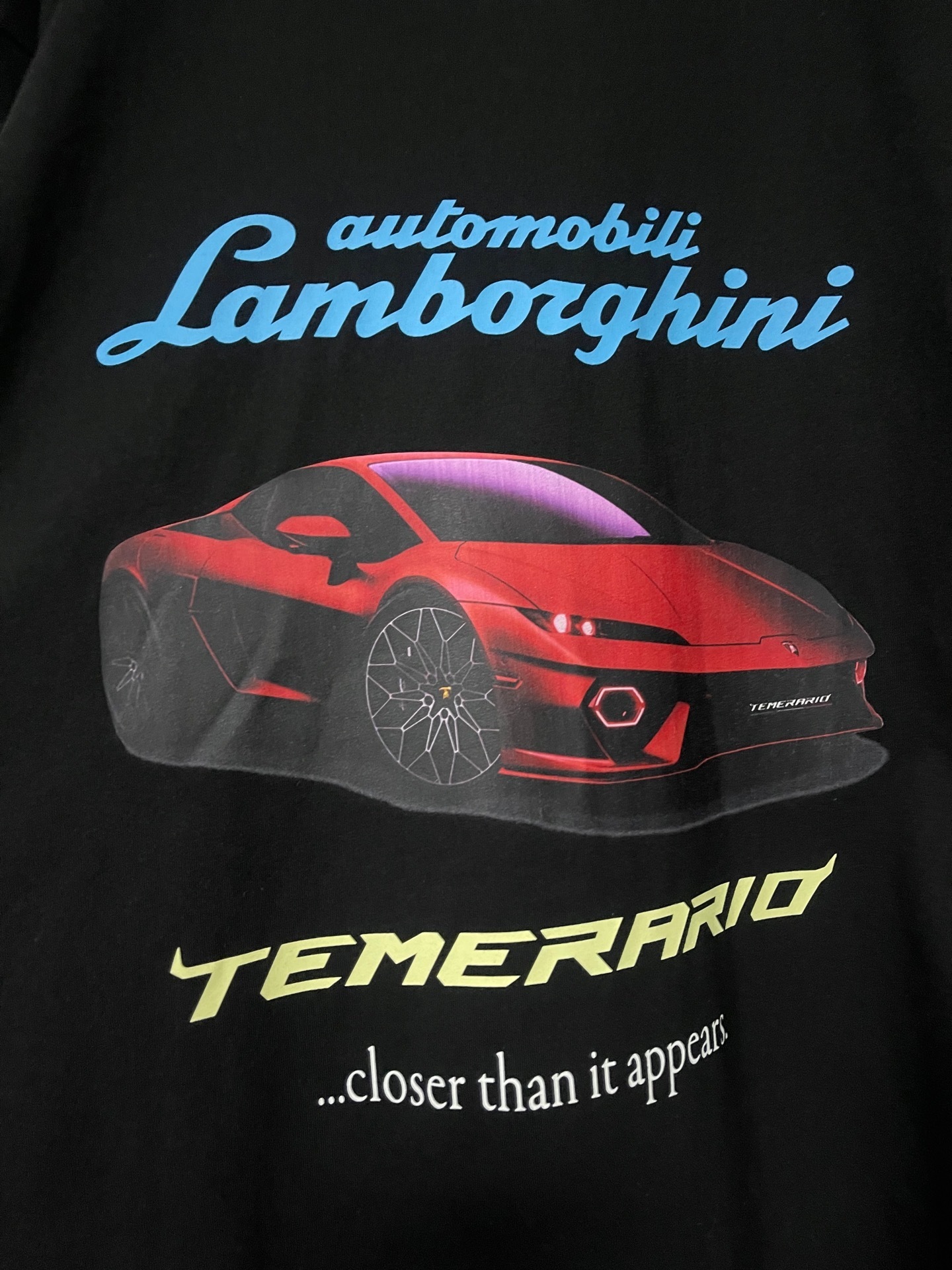 Balenciaga x Automobili Lamborghini oversized T-shirt in black dry cotton jersey