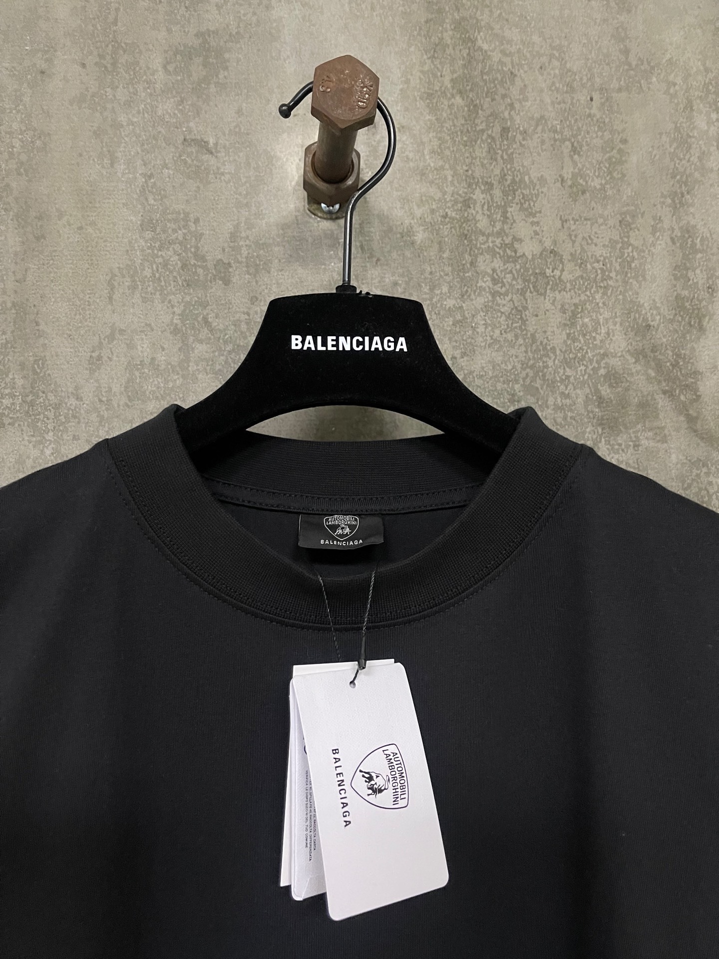 Balenciaga x Automobili Lamborghini oversized T-shirt in black dry cotton jersey