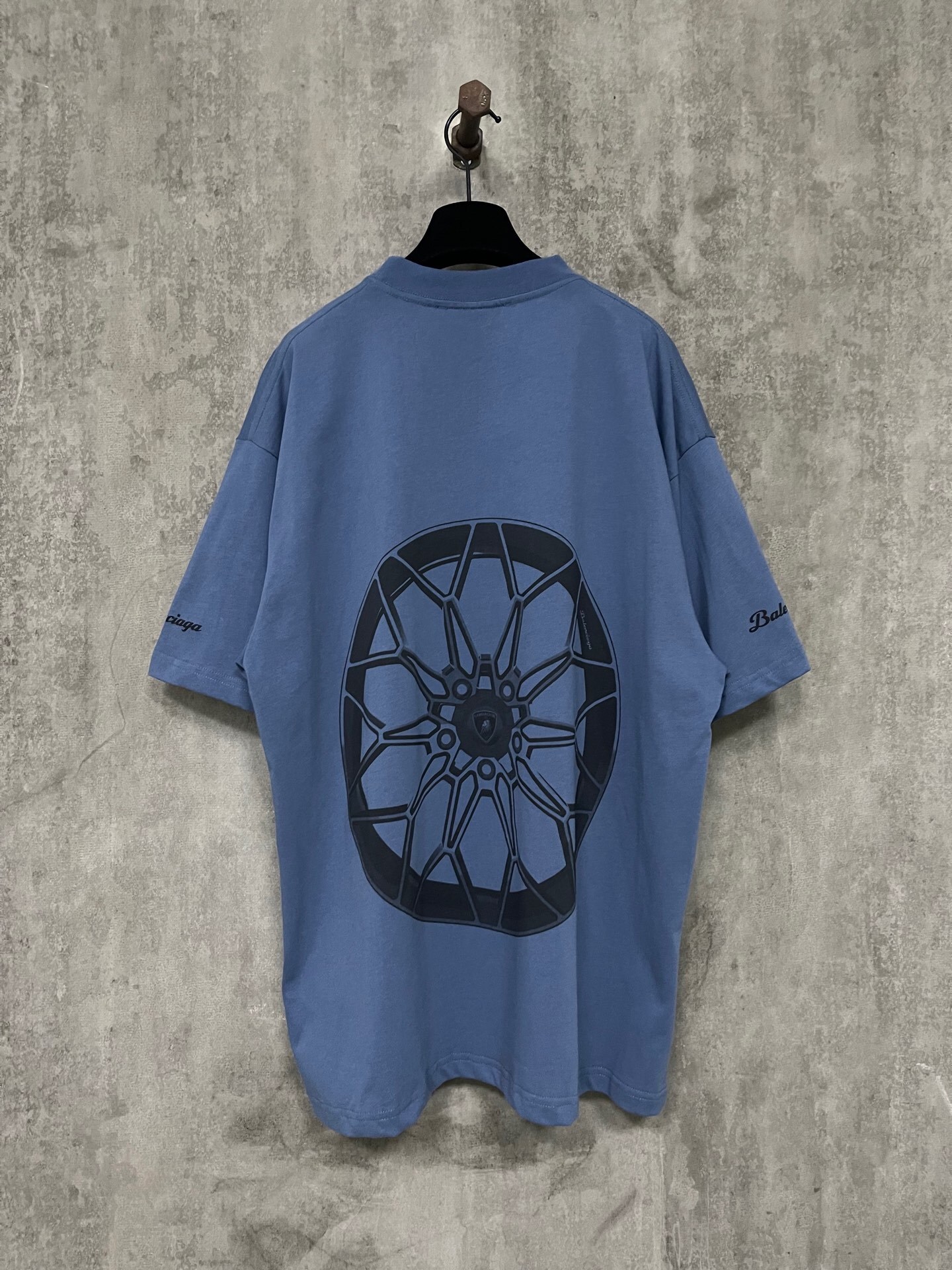 Balenciaga x Automobili Lamborghini oversized T-shirt in blue dry cotton jersey