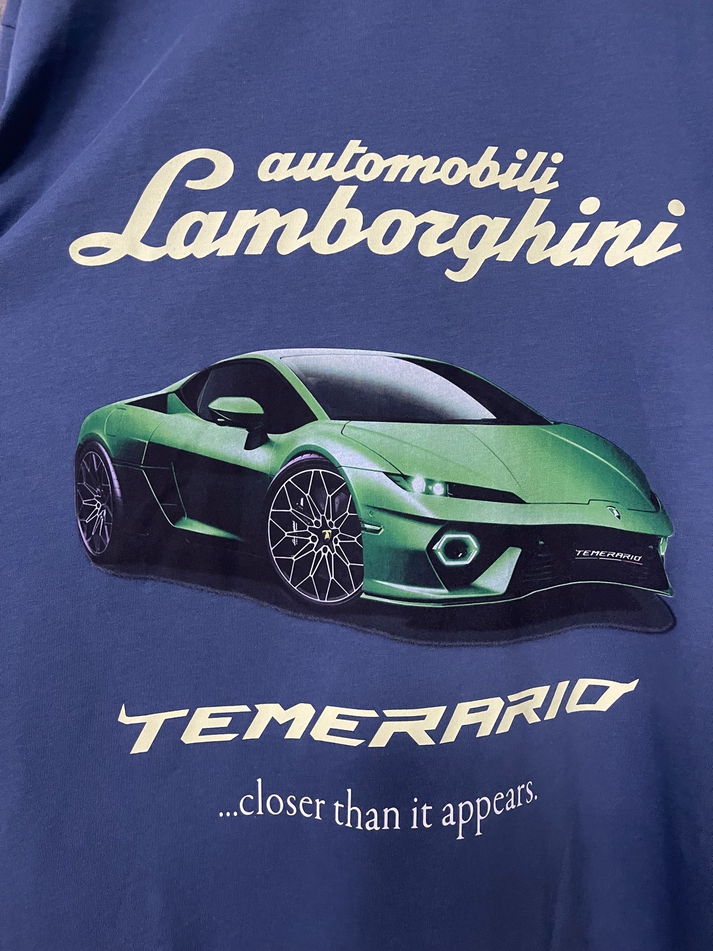 Balenciaga x Automobili Lamborghini oversized T-shirt in blue dry cotton jersey