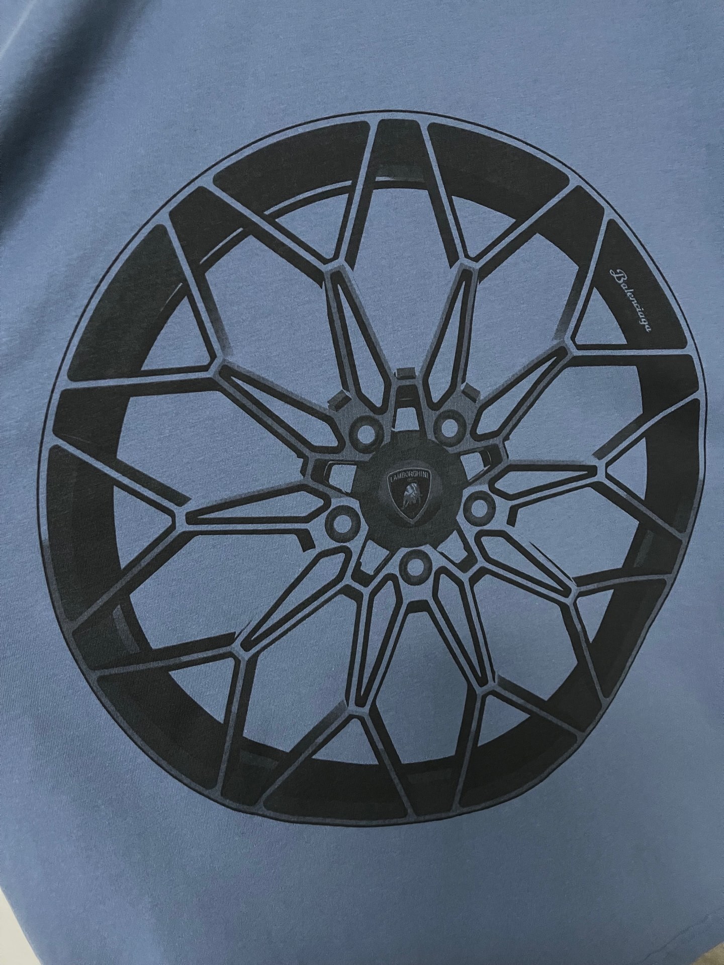 Balenciaga x Automobili Lamborghini oversized T-shirt in blue dry cotton jersey