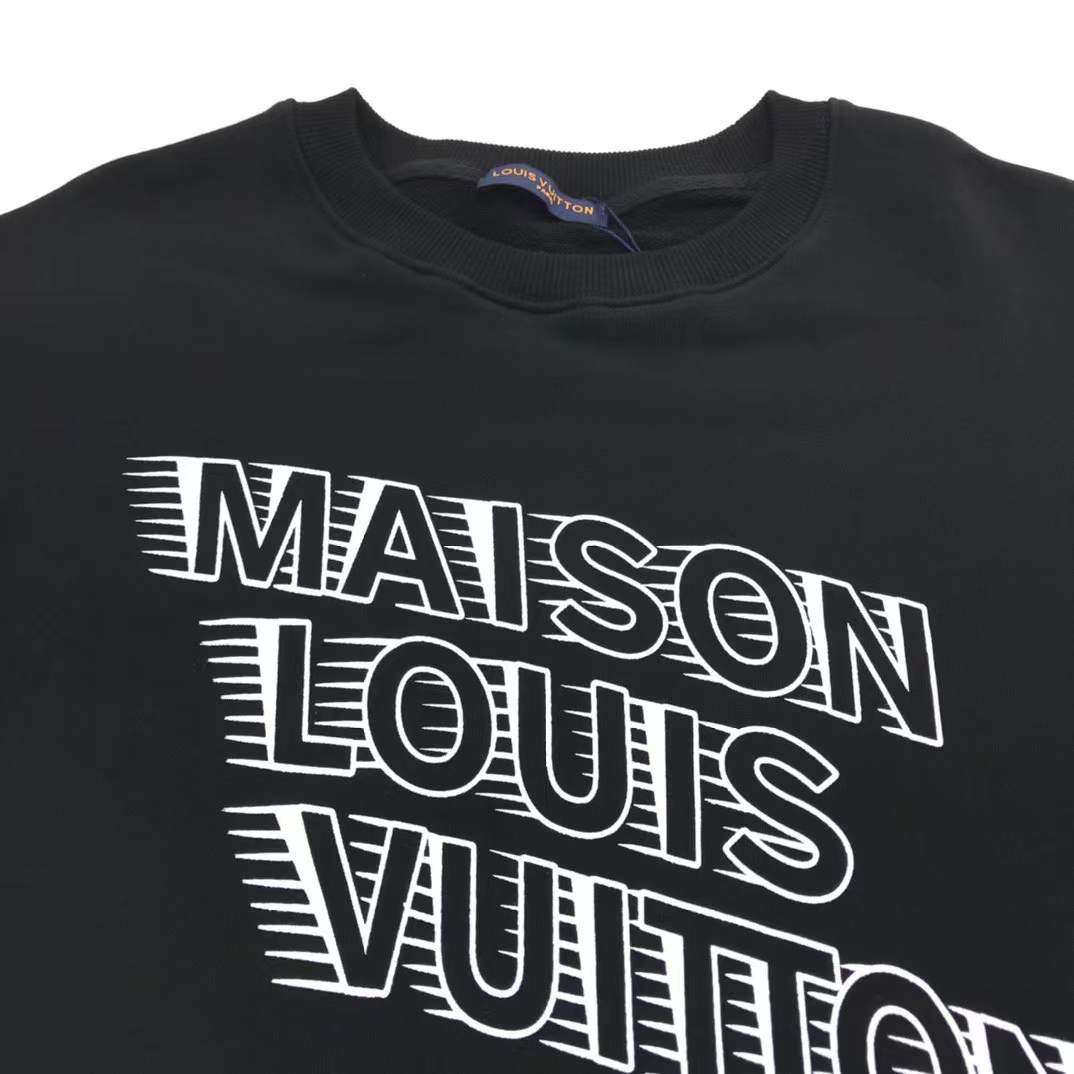 LV sweatshirt featuring a stylized "Maison Louis Vuitton" logo on the chest