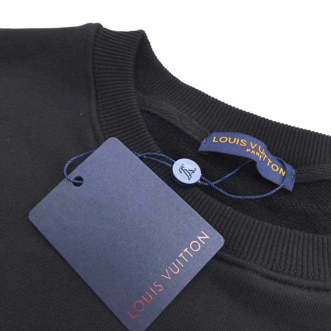 LV sweatshirt featuring a stylized "Maison Louis Vuitton" logo on the chest