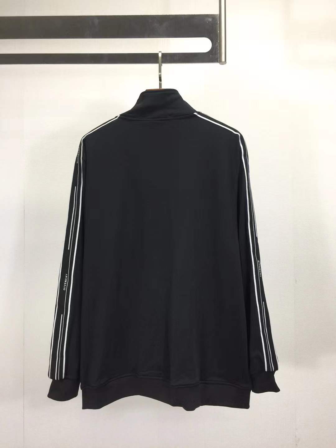 Givenchy taped sleeve logo track jacket black
