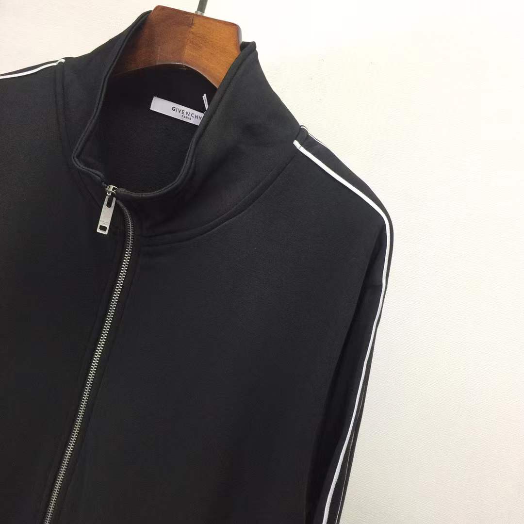Givenchy taped sleeve logo track jacket black
