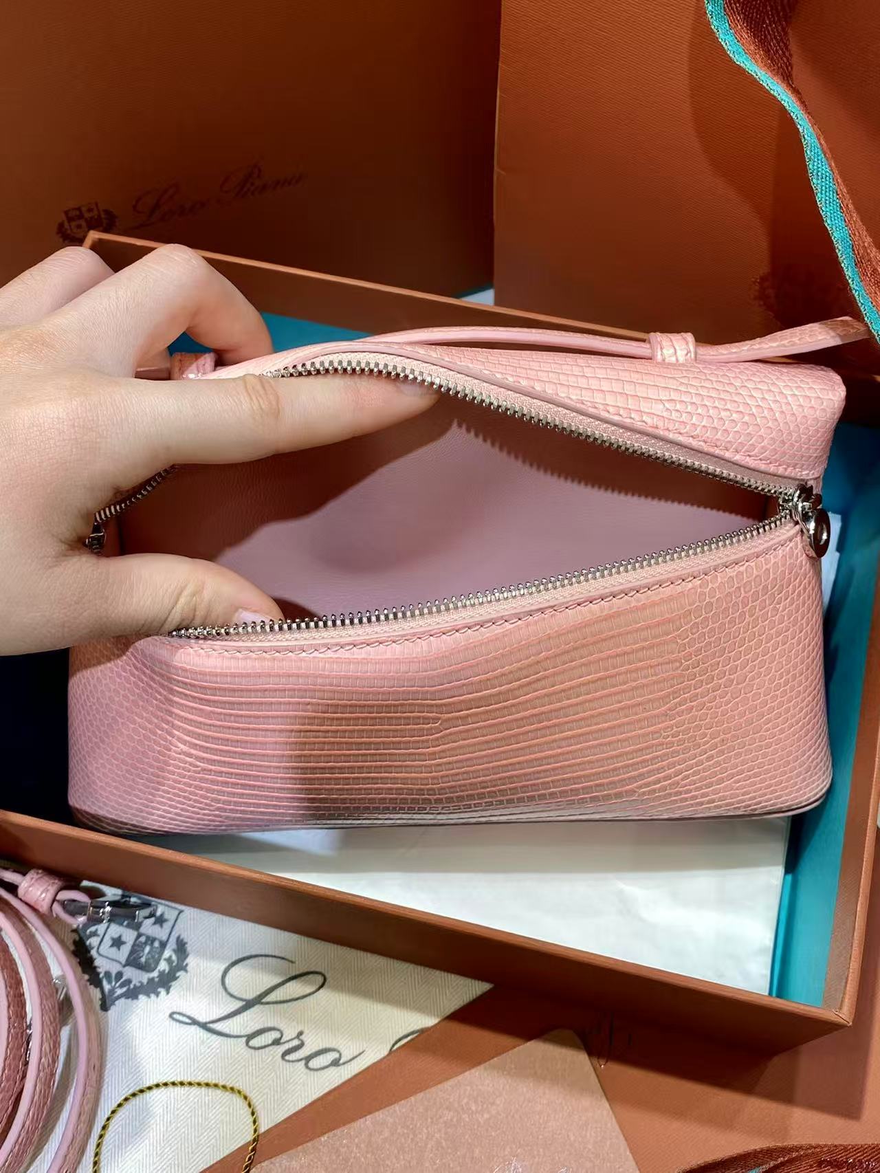 Loro Piana Extra Pocket L19 pouch in all colors