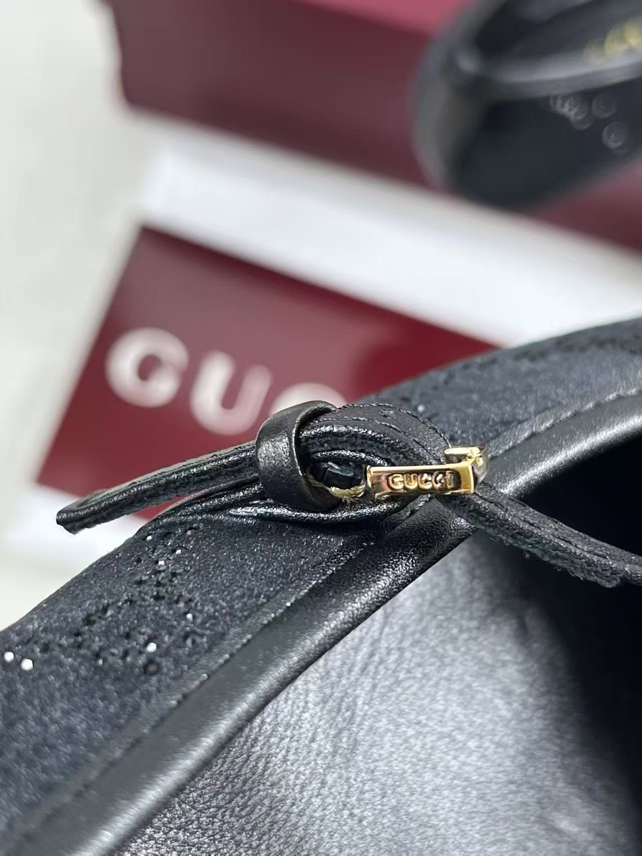 Gucci GG crystal Horsebit ballet flat in black velvet. Size EU37 womens