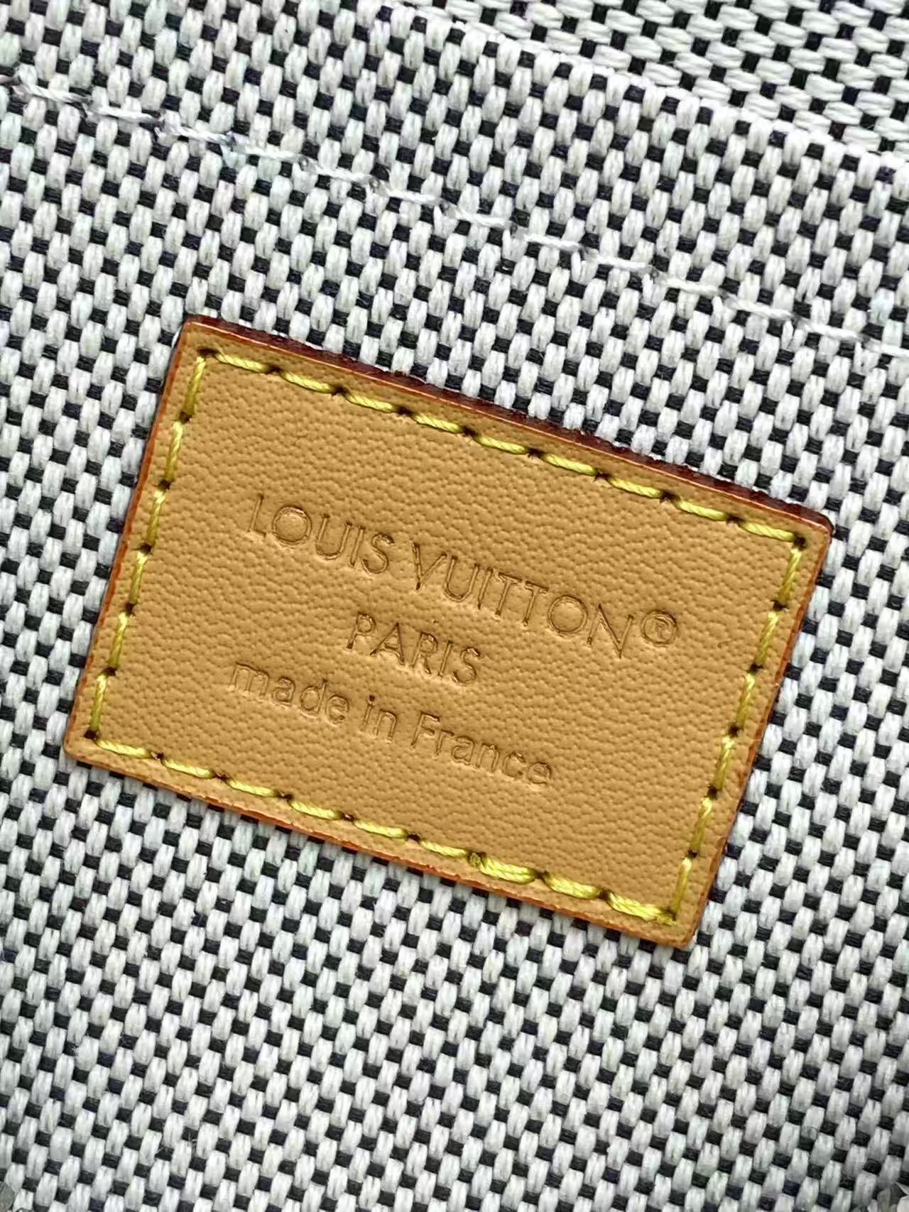 LV Trocadéro Wearable Wallet in Monogram Heritage coated canvas with natural cowhide-leather trim