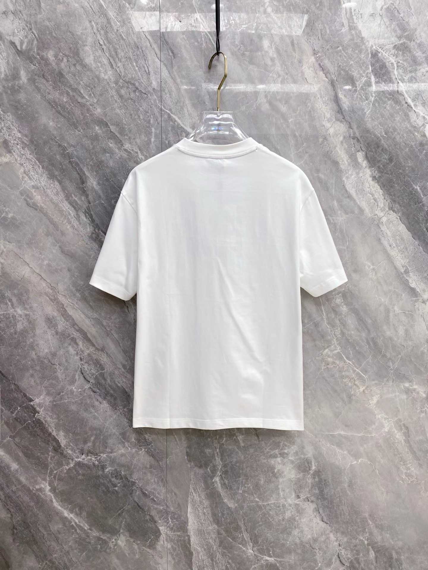 Moncler Embroidered Varsity Logo Cotton T-shirt in white and black colorways