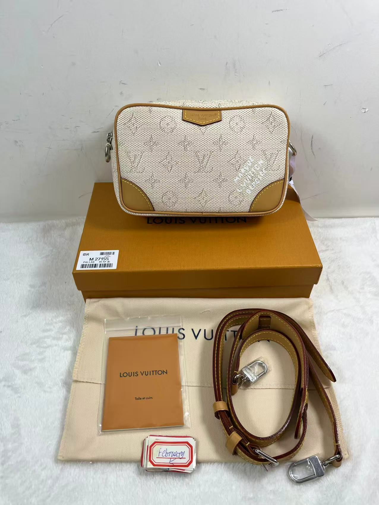 LV Trocadéro Wearable Wallet in Monogram Heritage coated canvas with natural cowhide-leather trim