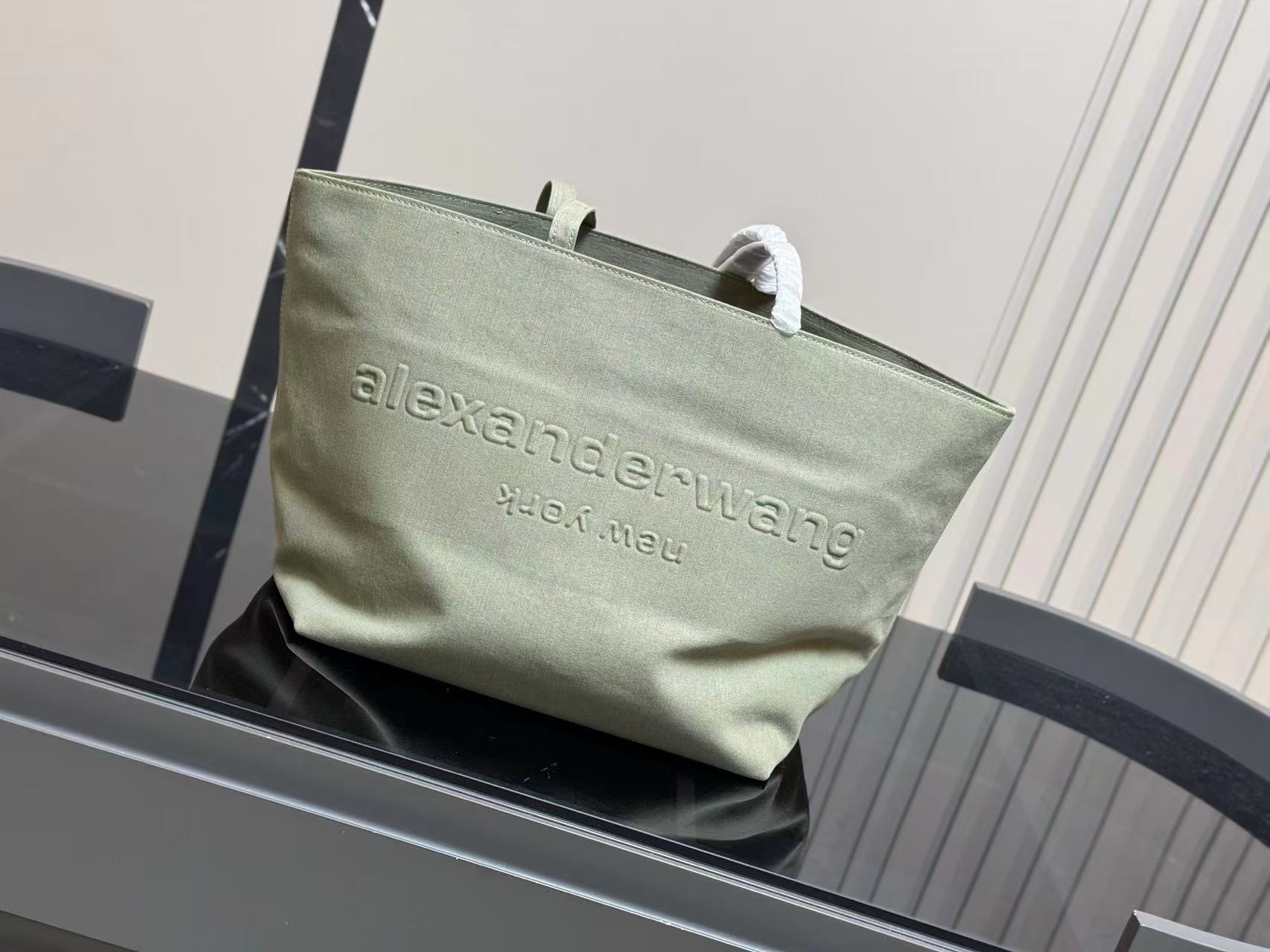 Alexander Wang Punch Tote bag in surplus khaki wax canvas