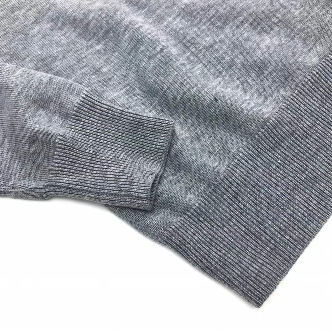 Thom Browne wool 4-Bar pullover in light grey