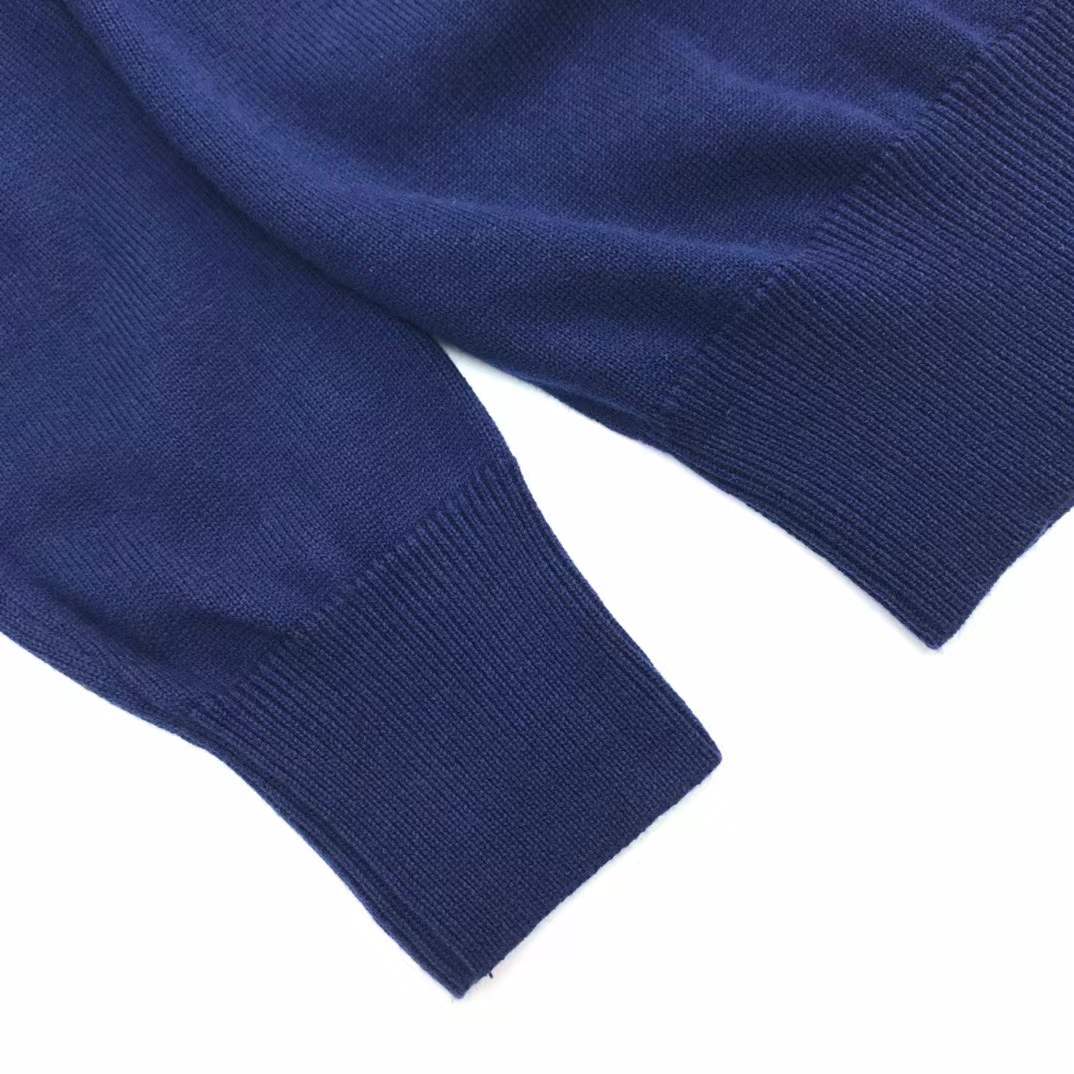 Thom Browne 4-Bar sweater in navy blue merino wool or cashmere