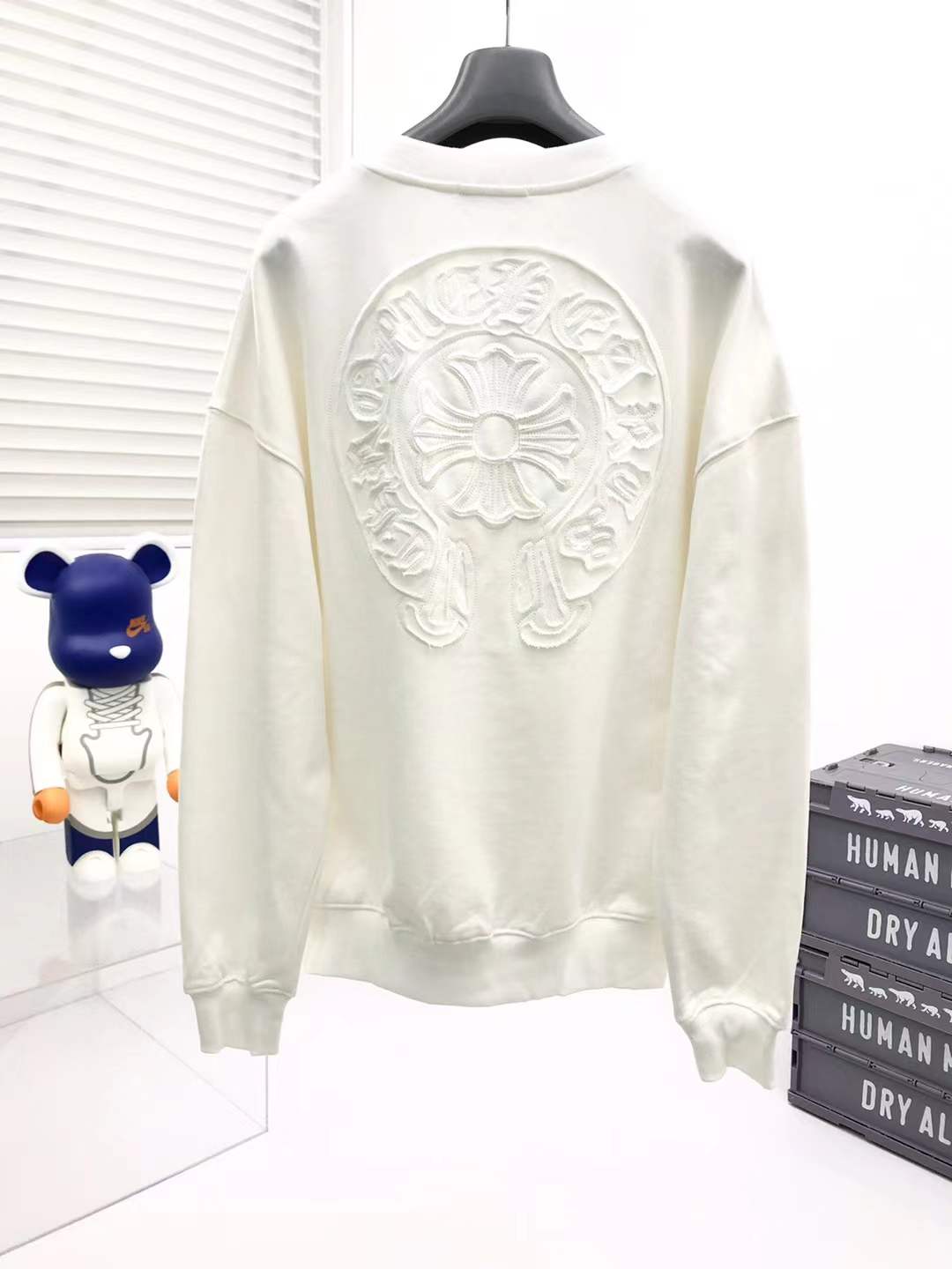 chrome hearts crew neck sweatshirt similar to styles offered by brands such as Calvin Klein Jeans or Golden Goose