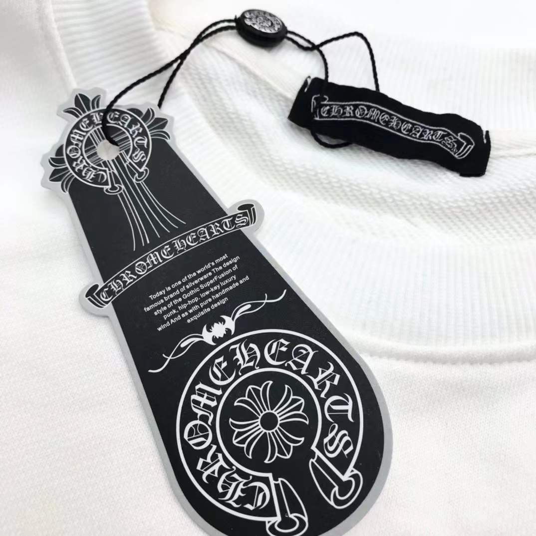 chrome hearts crew neck sweatshirt similar to styles offered by brands such as Calvin Klein Jeans or Golden Goose