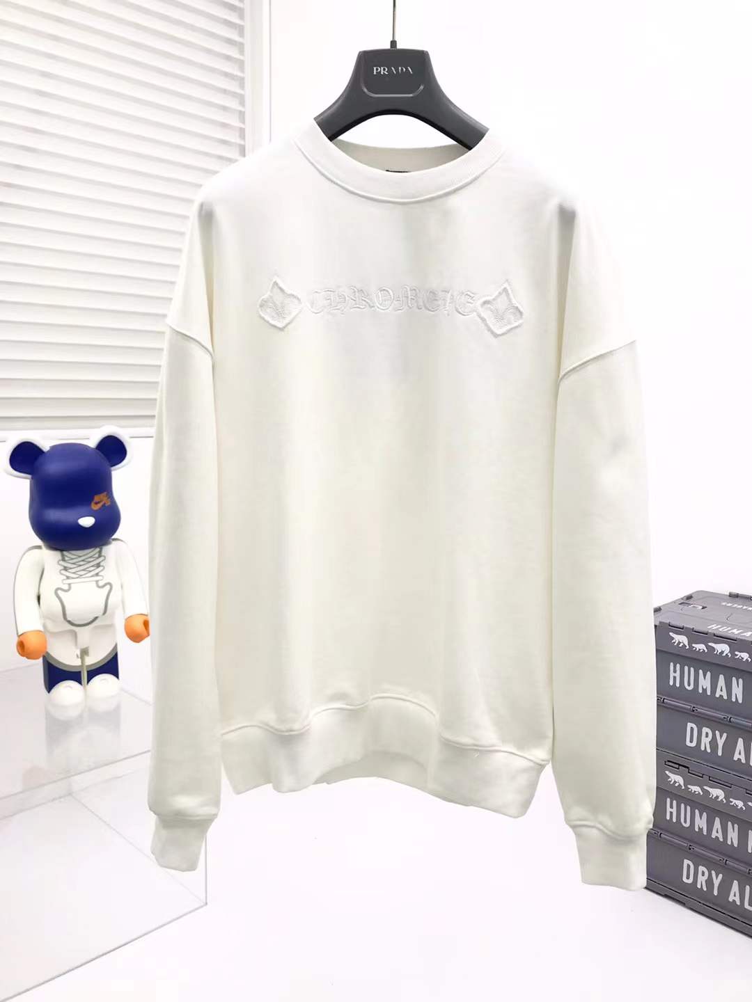 chrome hearts crew neck sweatshirt similar to styles offered by brands such as Calvin Klein Jeans or Golden Goose