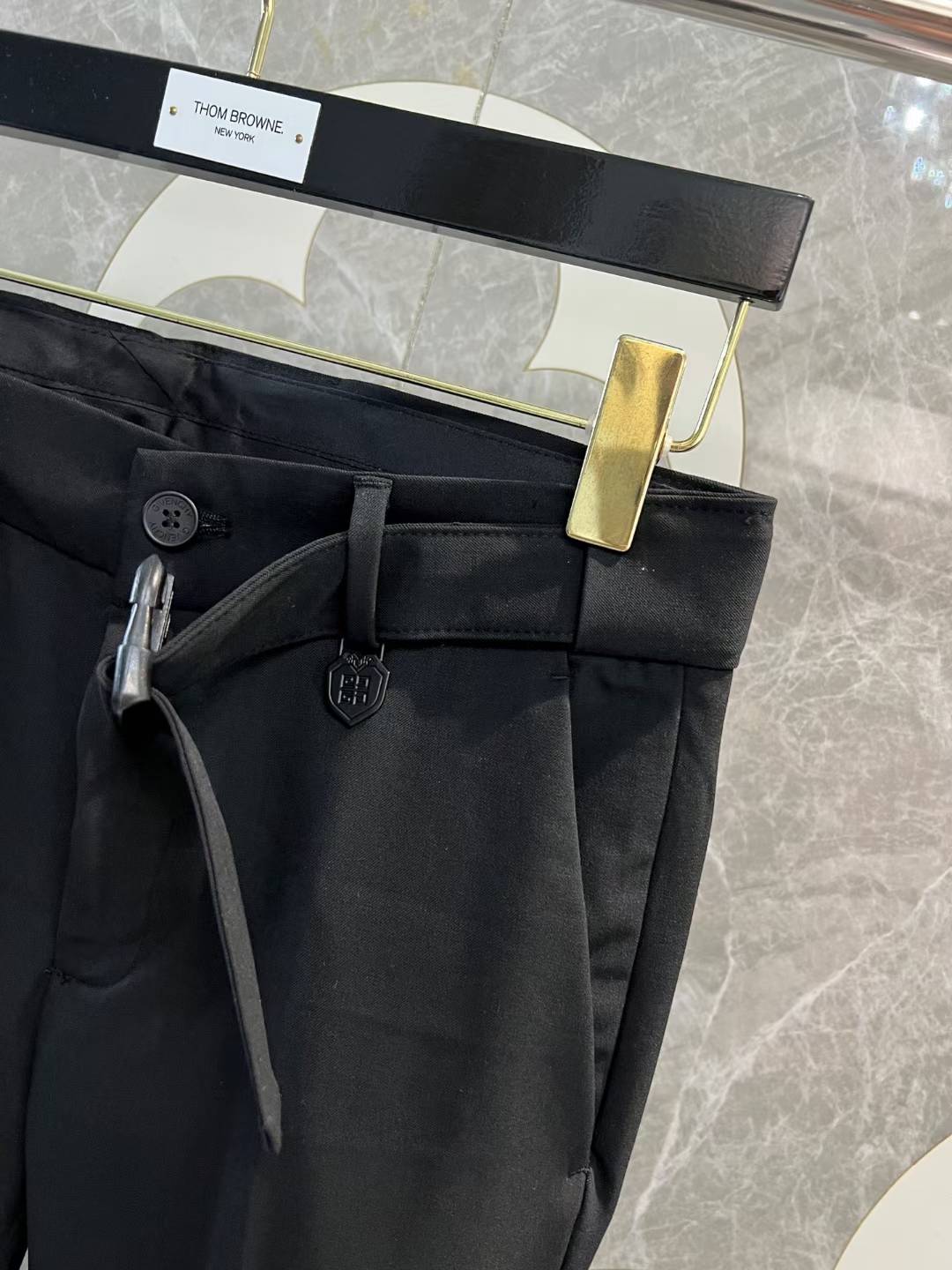 givenchy black belted trousers