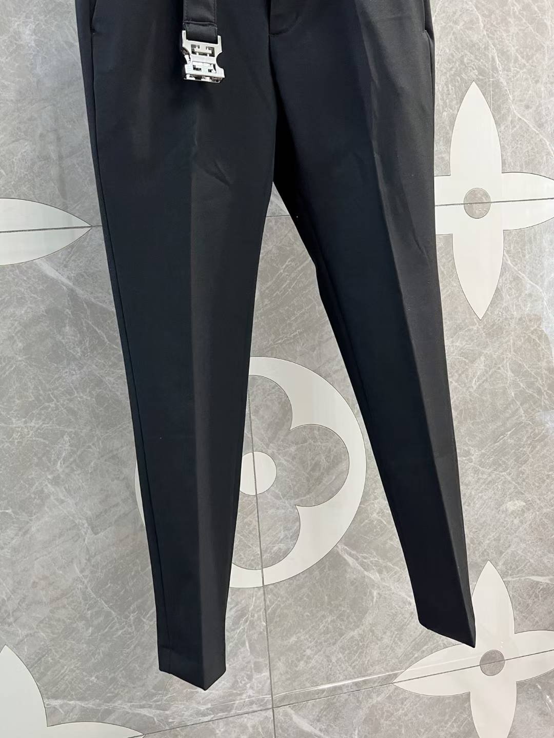 givenchy black belted trousers