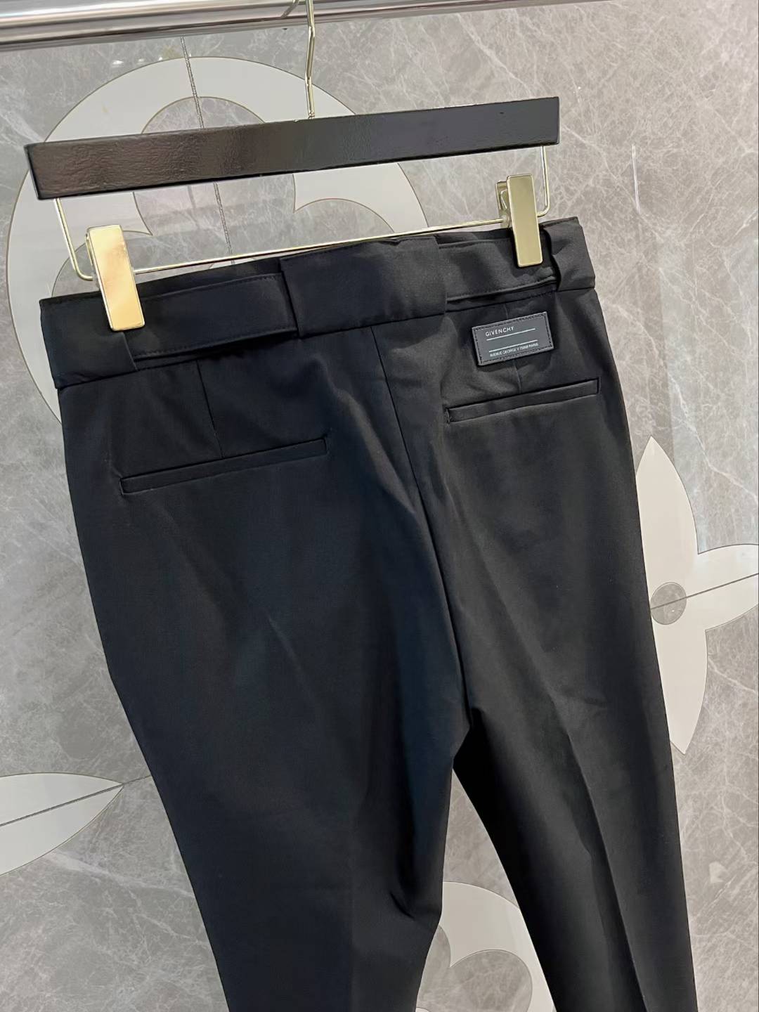 givenchy black belted trousers