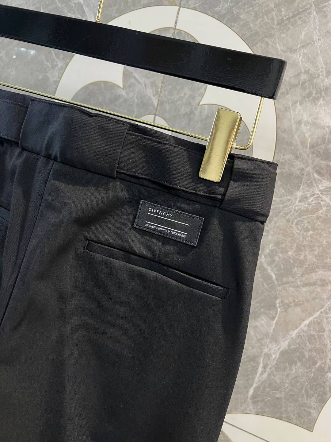 givenchy black belted trousers