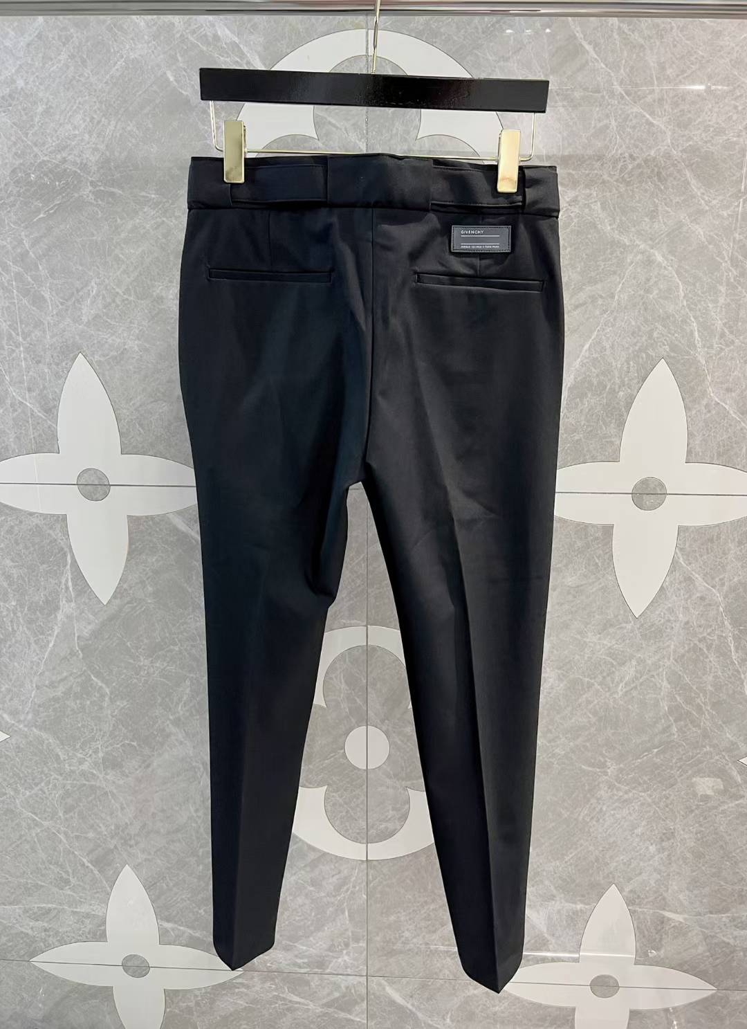 givenchy black belted trousers