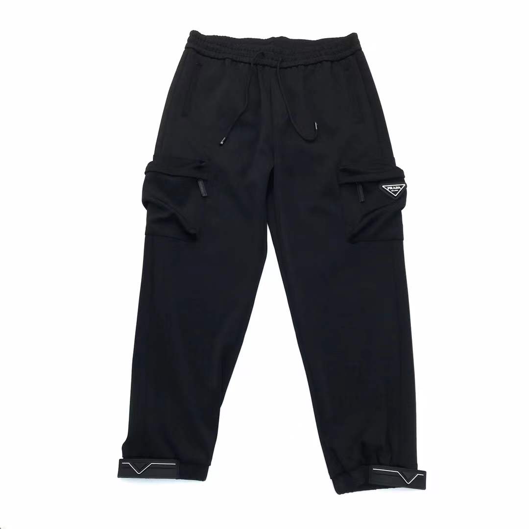 prada Dsquared2 black cargo track pants