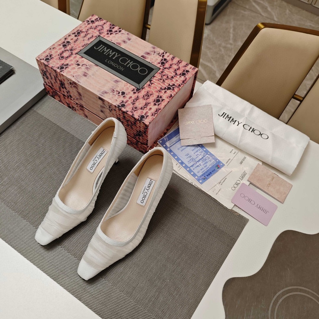 Jimmy Choo Lotta 100 ruched tulle heeled pump in ivory