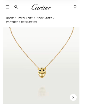 Cartier Panthère de Cartier 18ct yellow-gold tsavorite garnet, and onyx necklace.