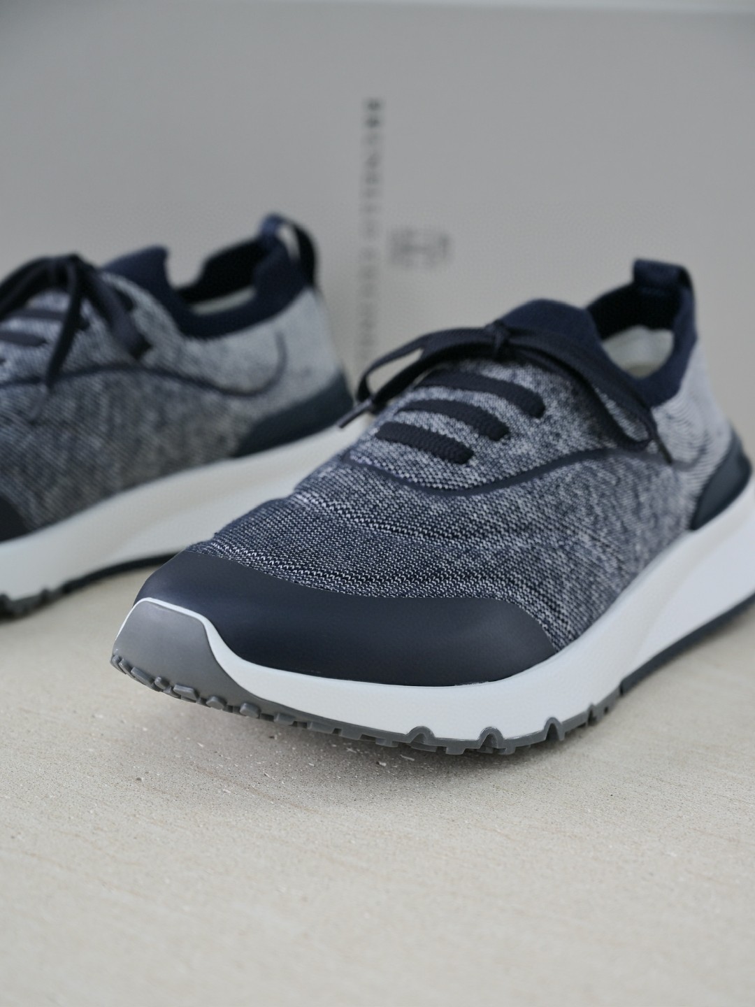 Brunello Cucinelli techno cotton knit heat-bonded sneakers