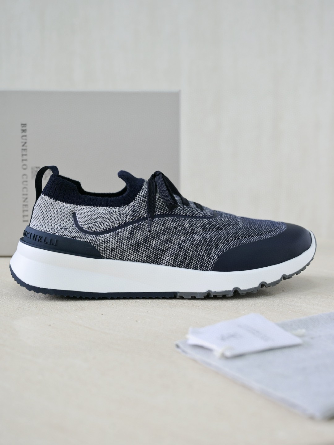 Brunello Cucinelli techno cotton knit heat-bonded sneakers