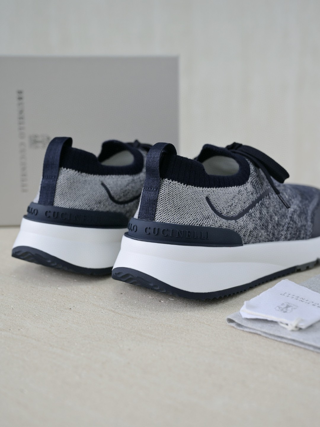 Brunello Cucinelli techno cotton knit heat-bonded sneakers