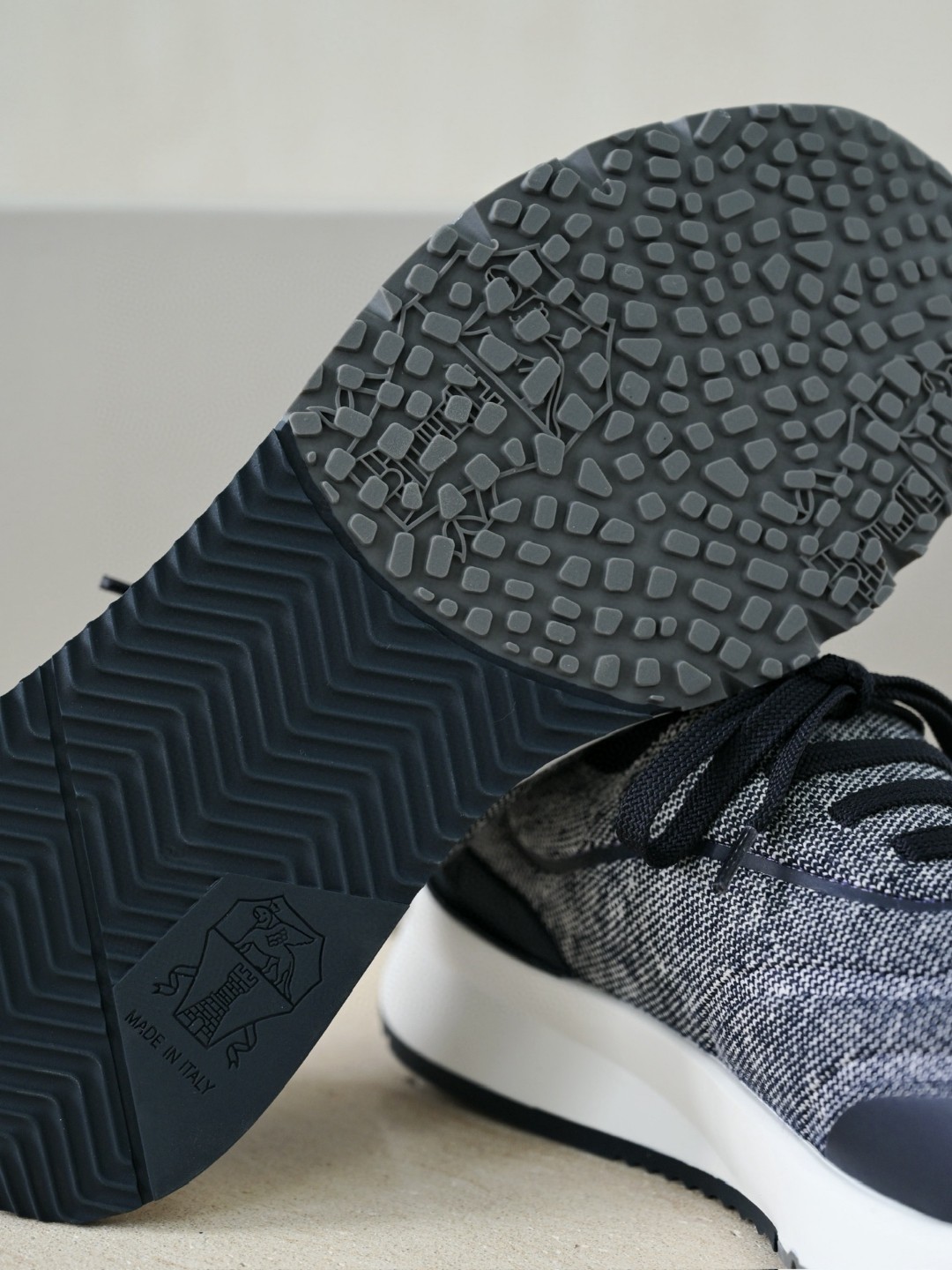 Brunello Cucinelli techno cotton knit heat-bonded sneakers