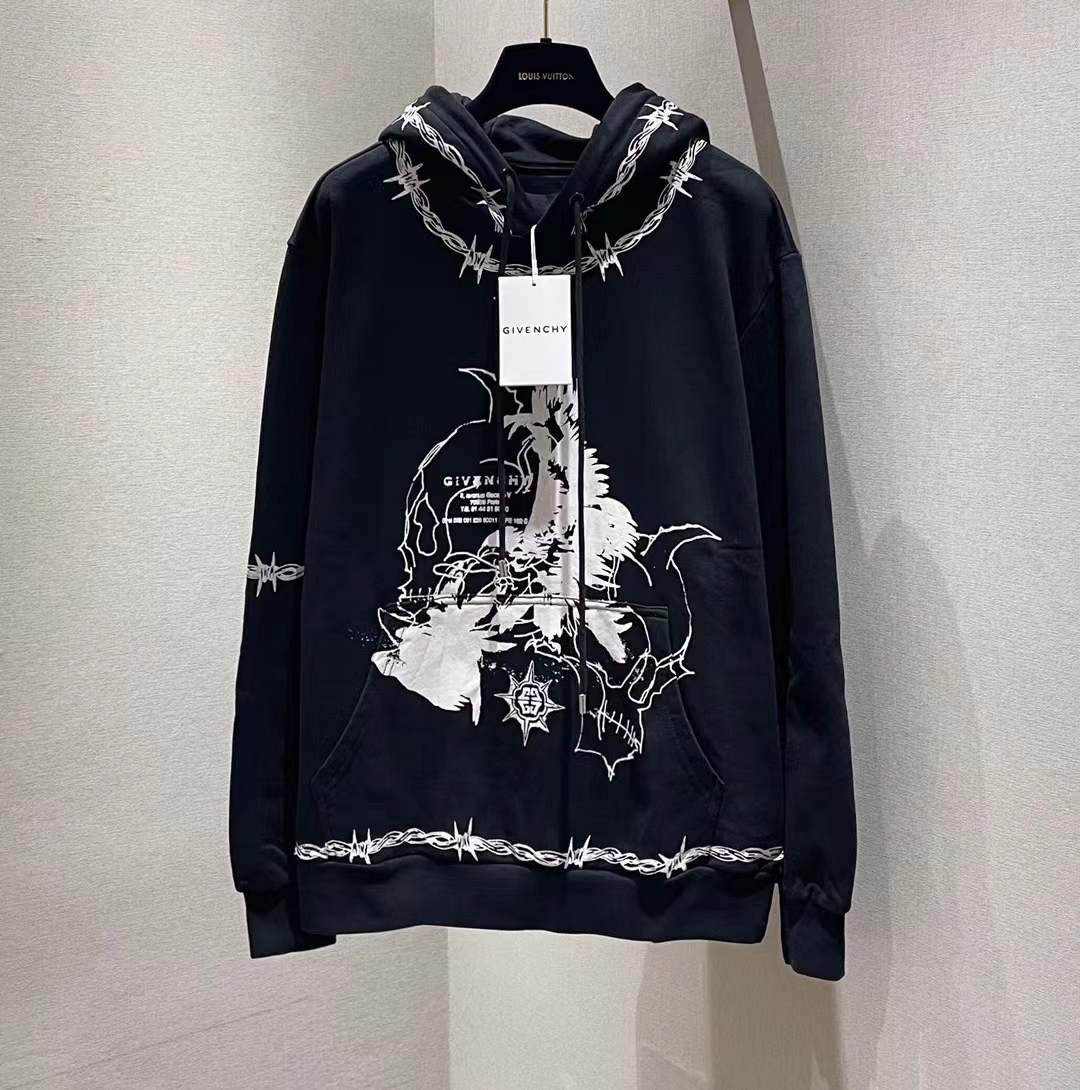Givenchy Barbed Eagle oversized-fit cotton hoodie Black