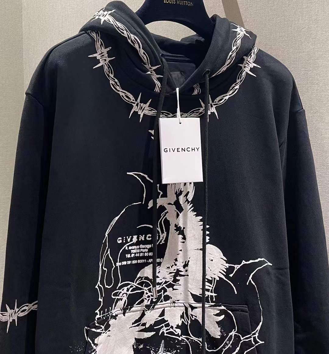 Givenchy Barbed Eagle oversized-fit cotton hoodie Black