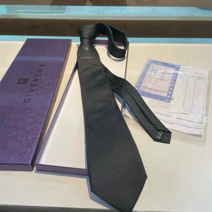 Givenchy men's silk tie in a dark gray