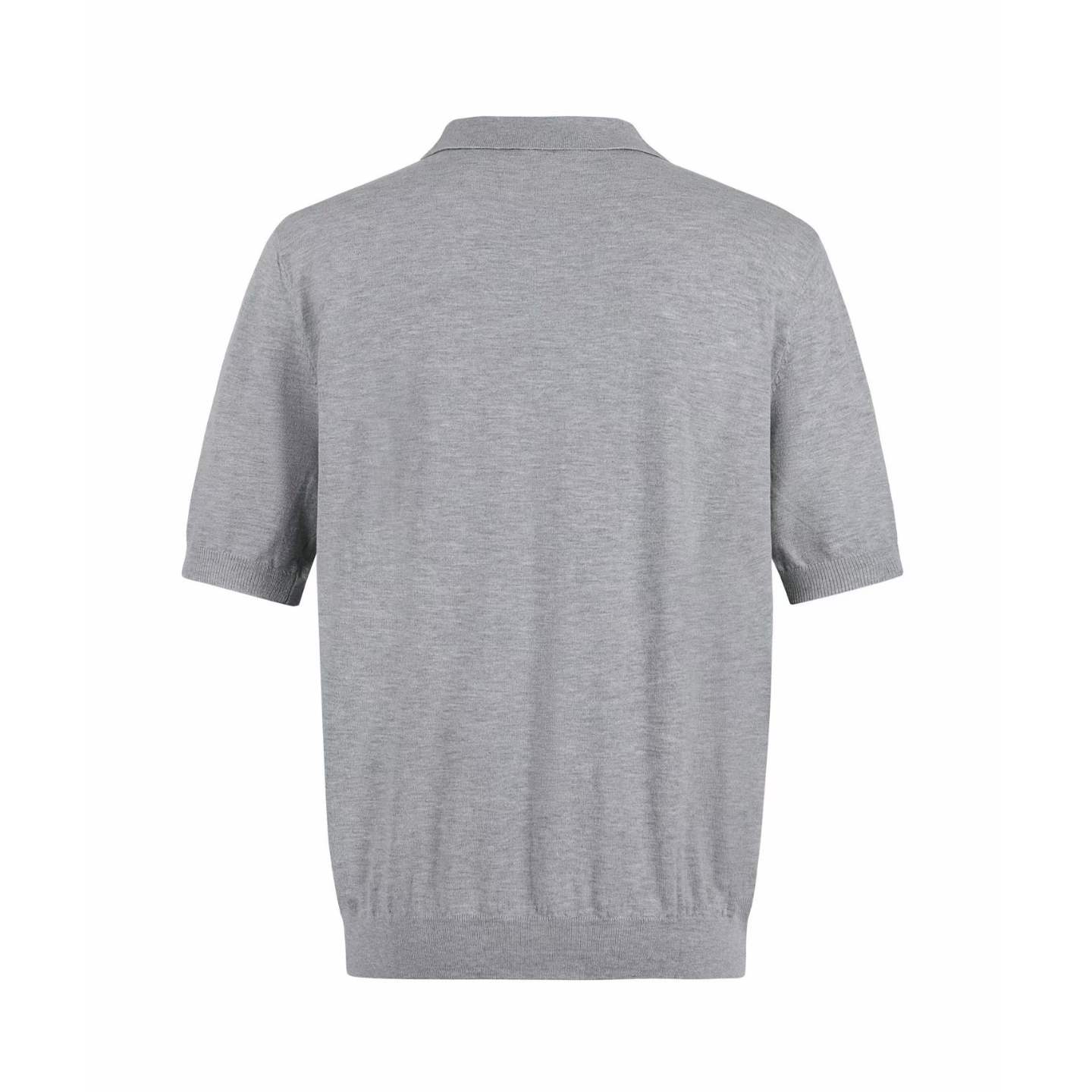 celine DSQUARED2 men's grey knitted polo shirt made of 100% cotton