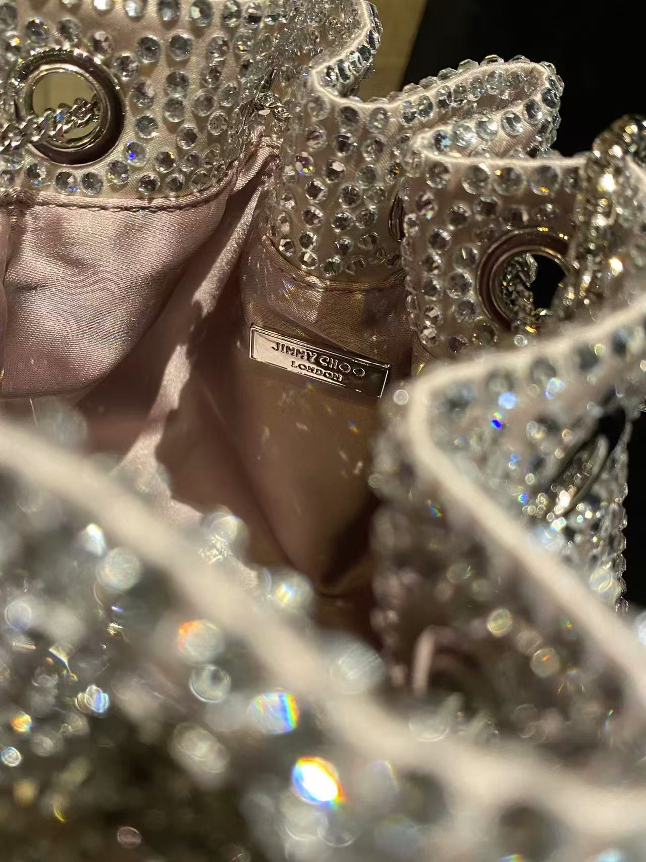 Jimmy Choo Bon Bon Crystal-Embellished Top Handle Bag all colors