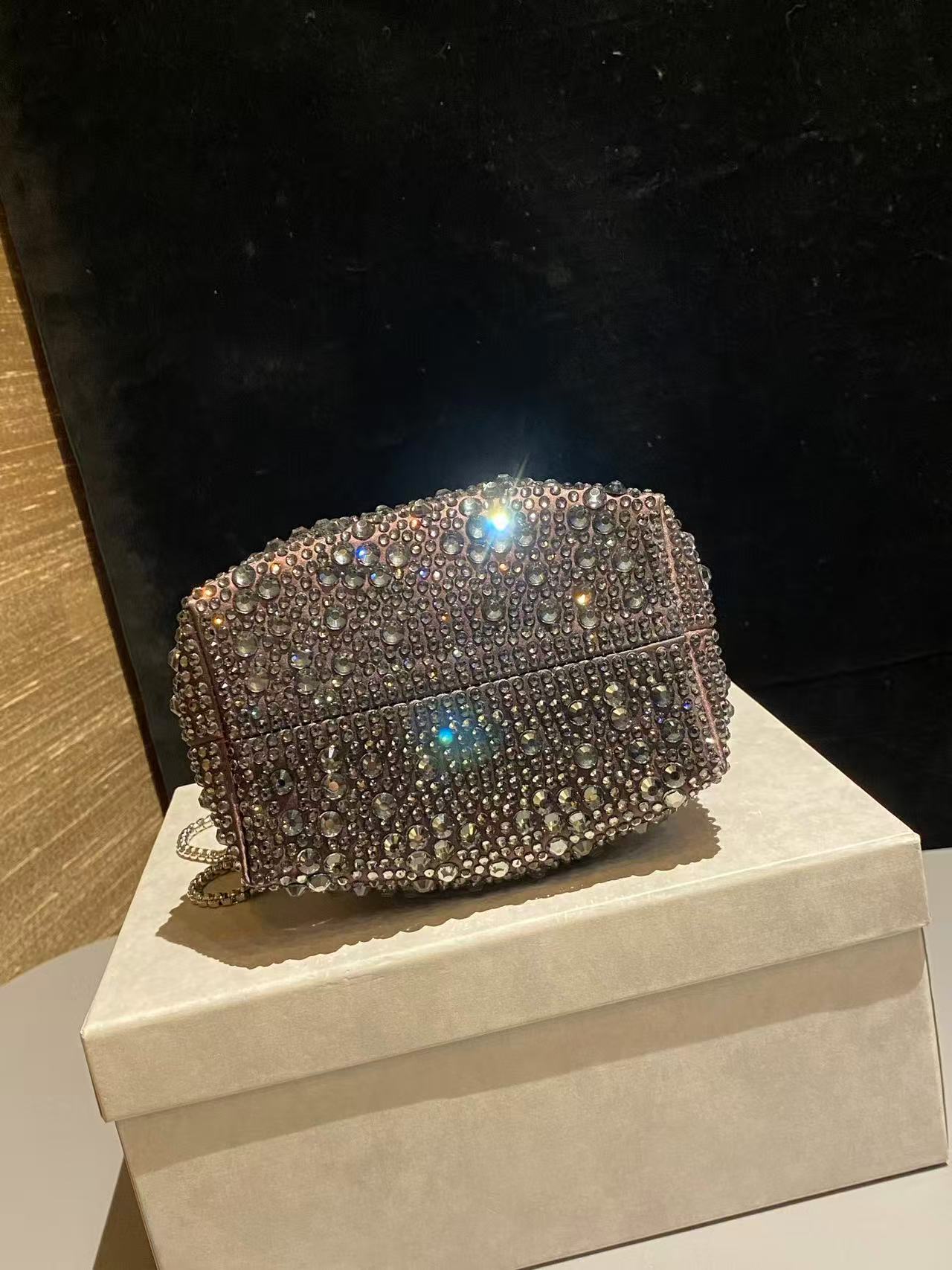 Jimmy Choo Bon Bon Crystal-Embellished Top Handle Bag all colors