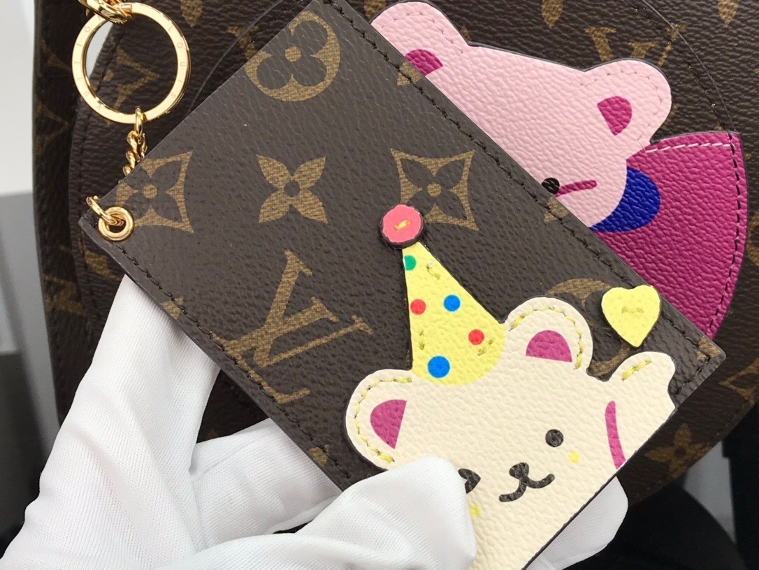 LV Monogram Vivienne Round Coin Purse likely from the Candy Factory capsule collection