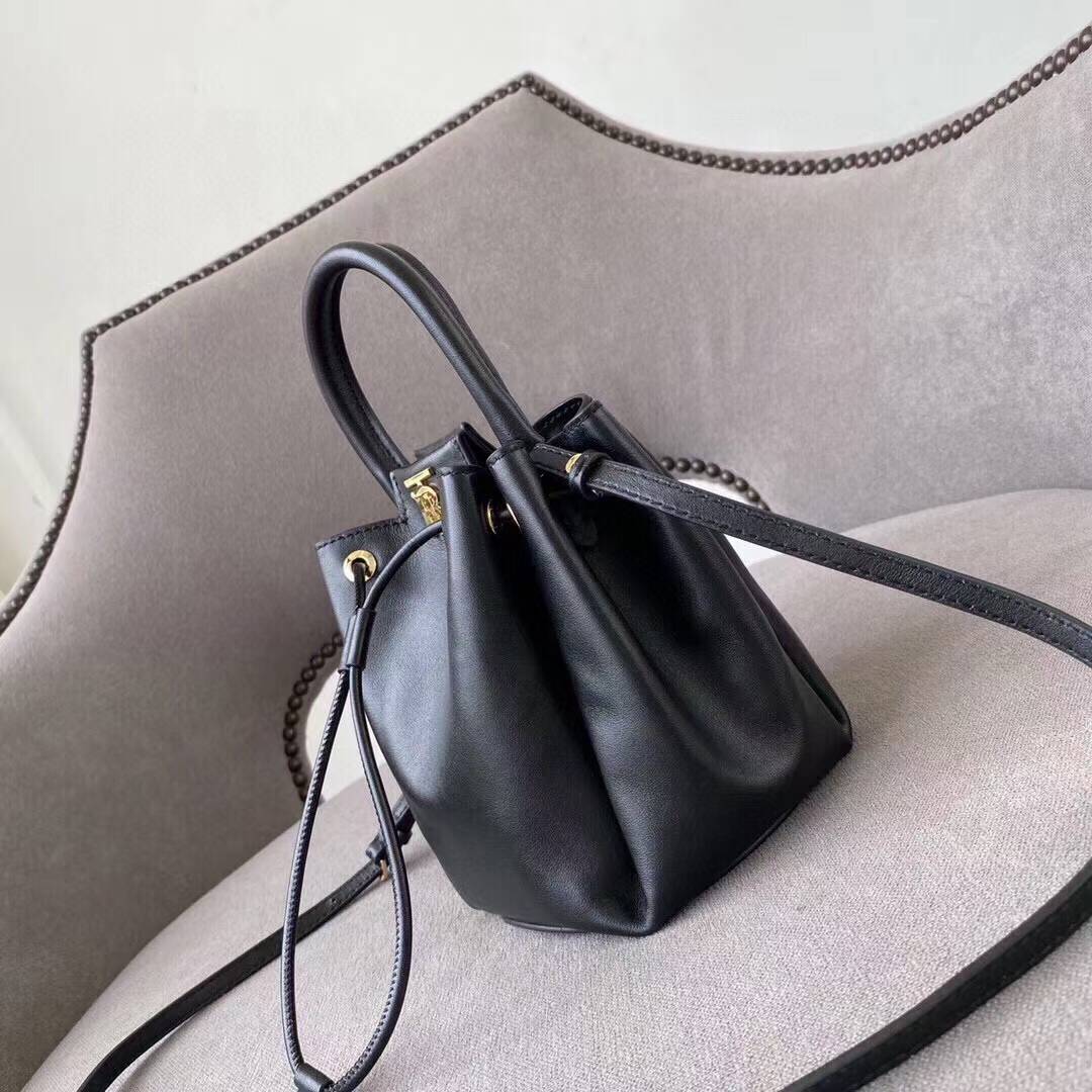 Burberry Monogram Motif Leather Bucket Bag