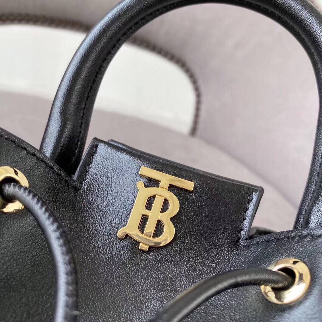 Burberry Monogram Motif Leather Bucket Bag