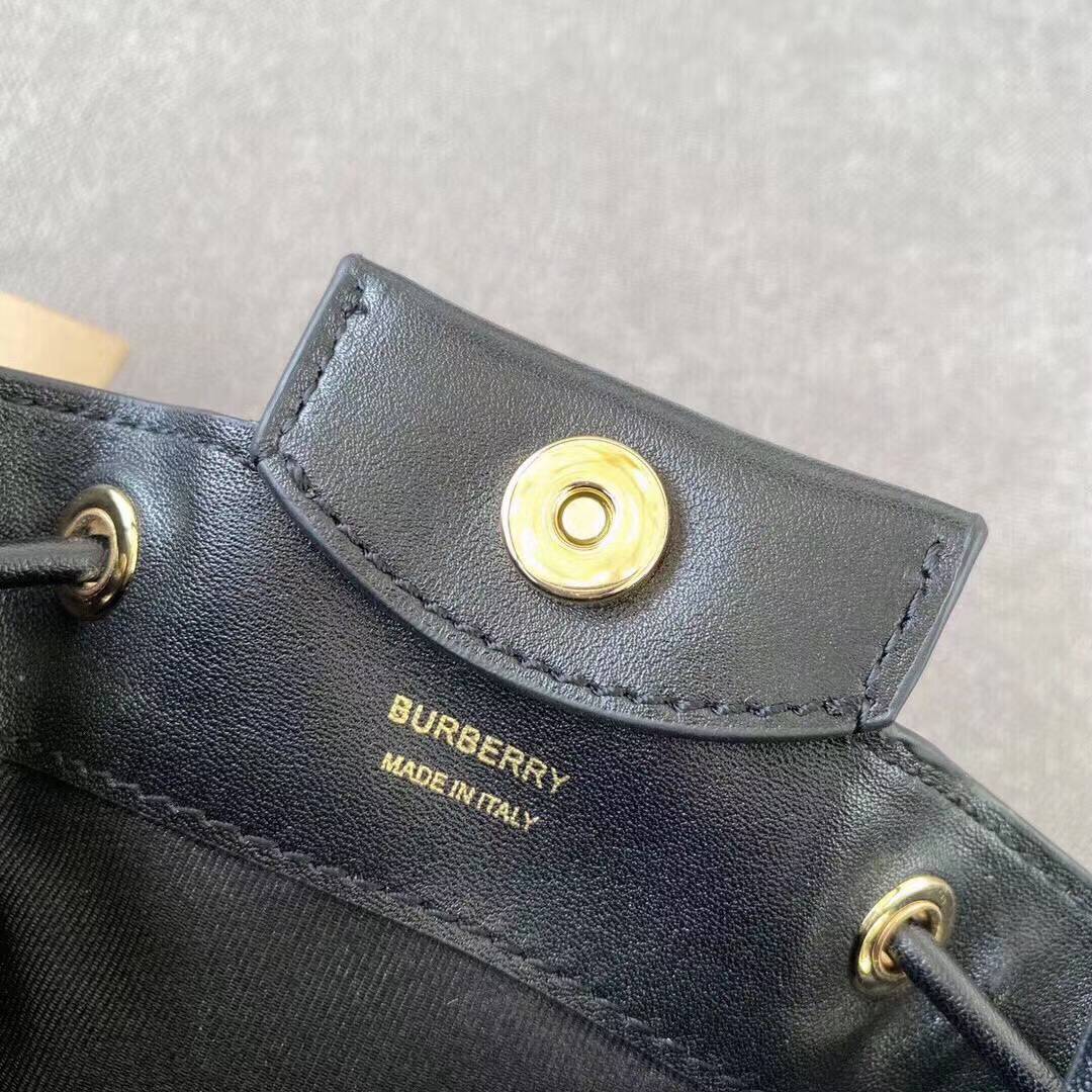 Burberry Monogram Motif Leather Bucket Bag
