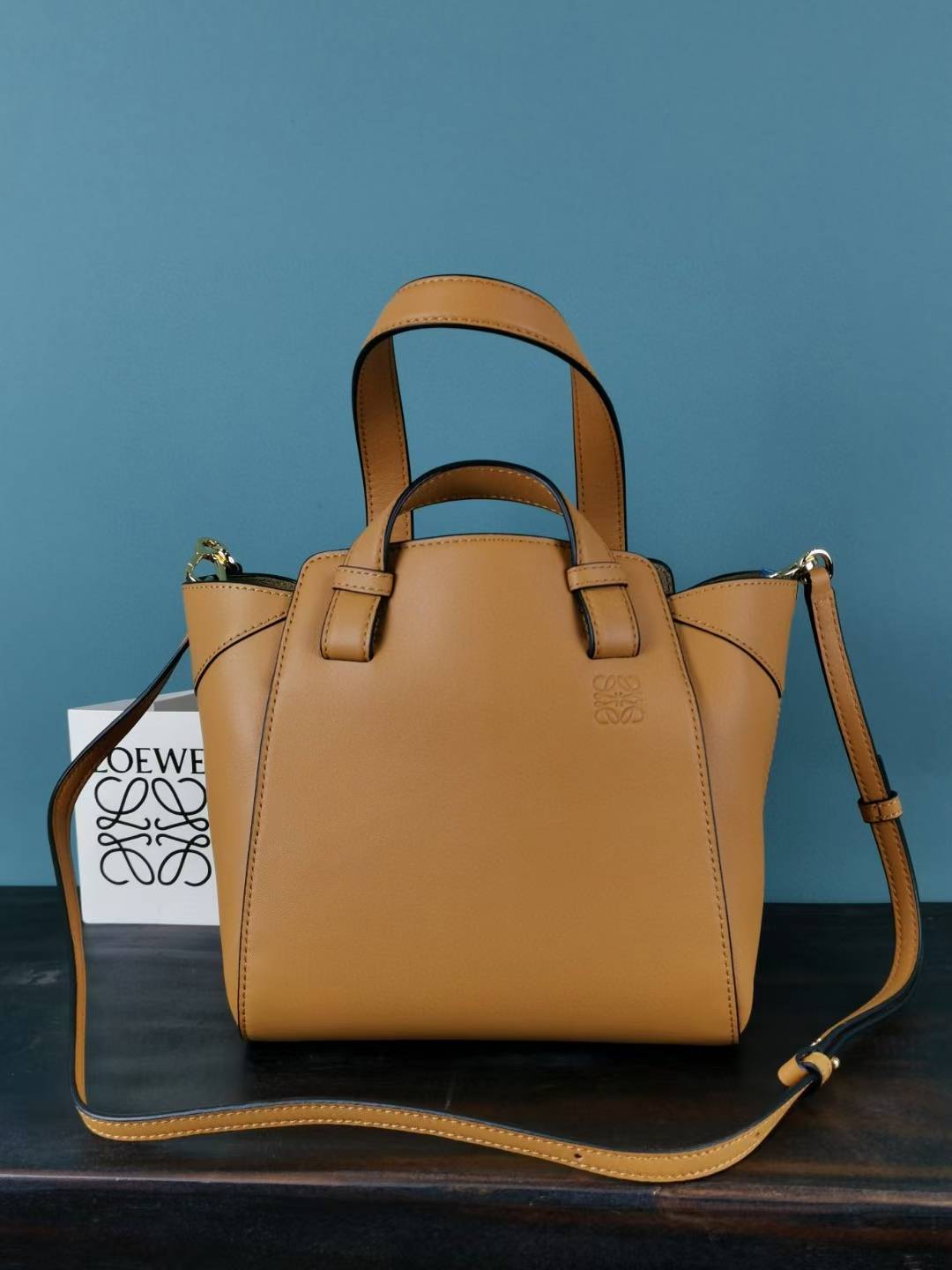 Loewe Hammock Nugget handbag Tan color