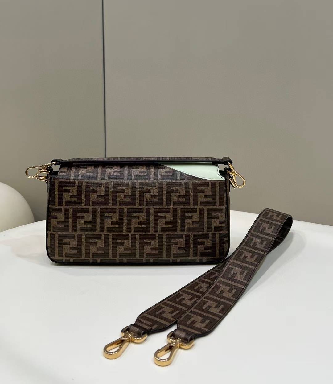 Fendi Zucca Baguette Shoulder Bag