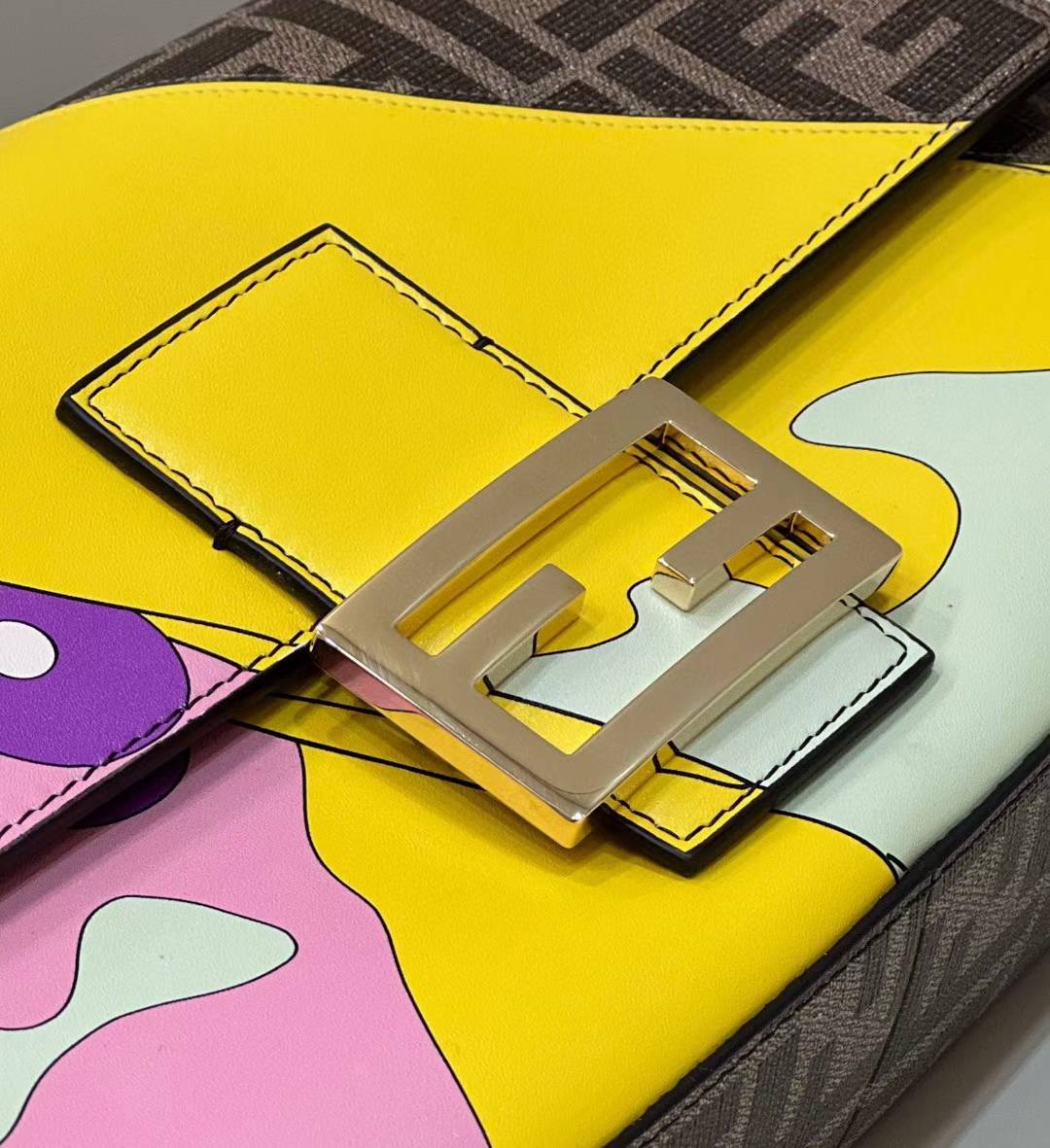 Fendi Zucca Baguette Shoulder Bag